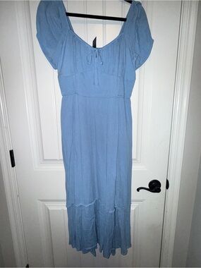 hollister smocked waist crisscross back midi dress sarahscoop on LTK